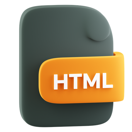 HTML 문서  3D Icon