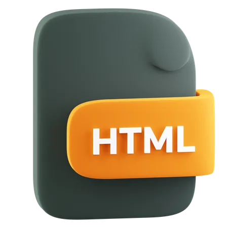 HTML 문서  3D Icon