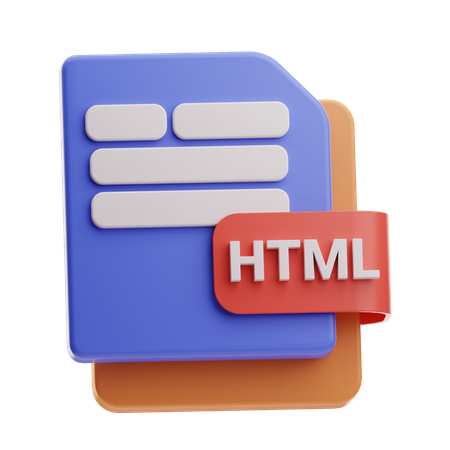 HTML-Dokument  3D Icon