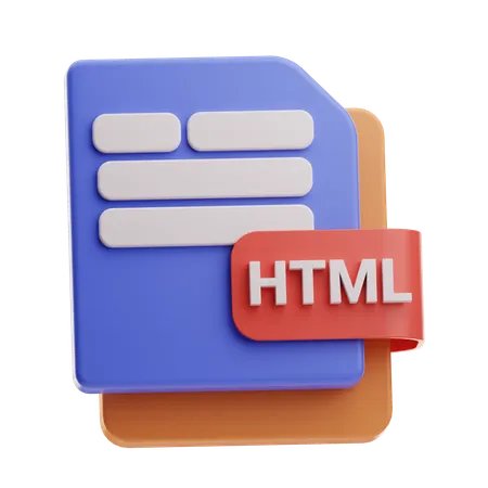 HTML-Dokument  3D Icon