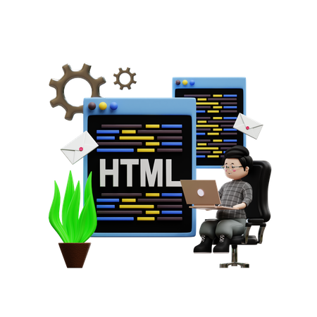HTML-Entwickler  3D Illustration