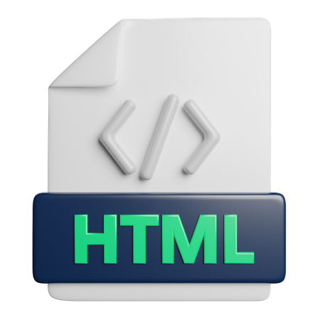 Html File  3D Icon
