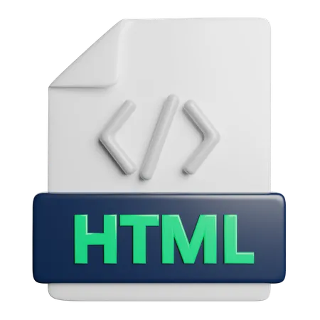HTML File Format 3D Icon