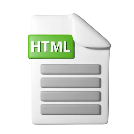 3 D Icon Illustration Of Html File Icon 3D Icon