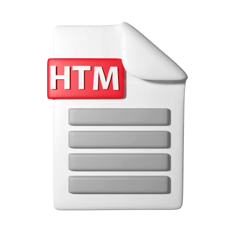 3 D Icon Illustration Of Htm File Icon 3D Icon