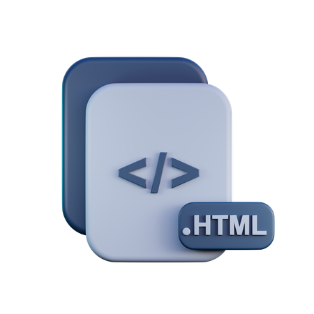 Html File  3D Icon