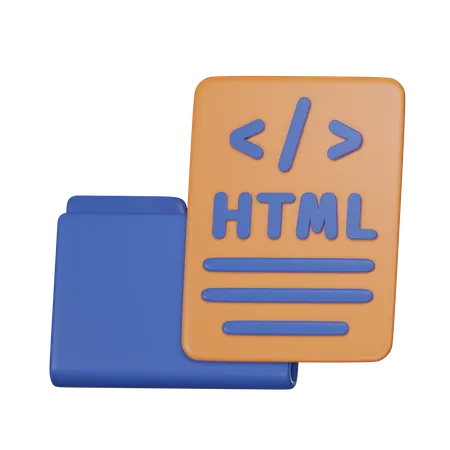 HTML FILE  3D Icon