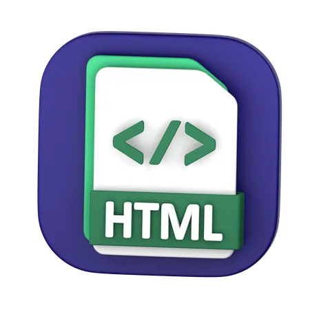 HTML FIle  3D Icon