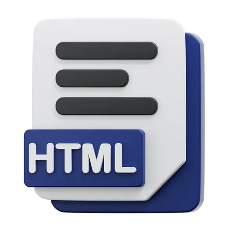HTML FILE  3D Icon