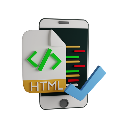HTML file  3D Icon