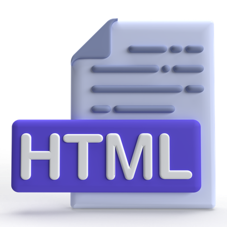 HTML File  3D Icon
