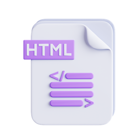 Html File  3D Icon