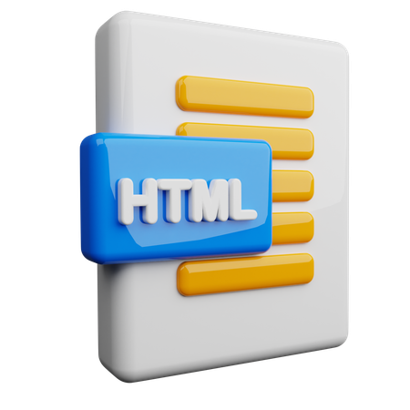 HTML File  3D Icon