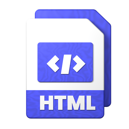 Html File  3D Icon