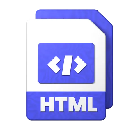 Html File  3D Icon