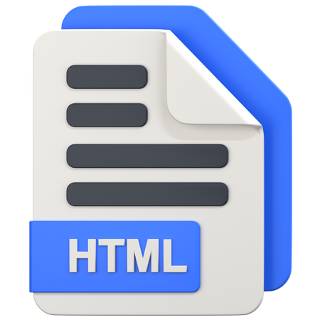 Html File  3D Icon