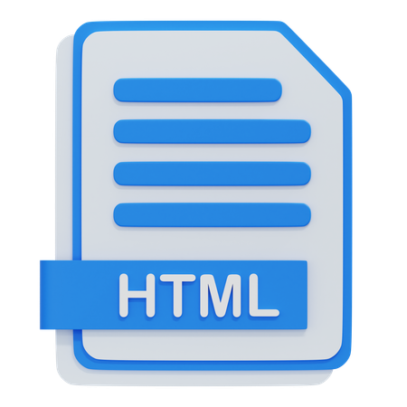 HTML File  3D Icon