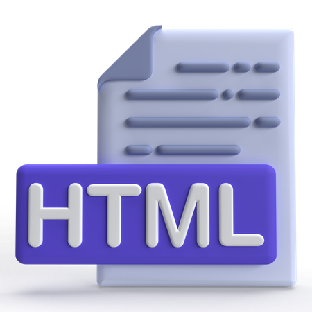 HTML File  3D Icon