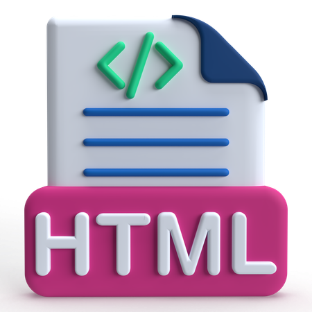 HTML File  3D Icon