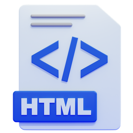 Html File  3D Icon