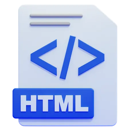 Html File  3D Icon