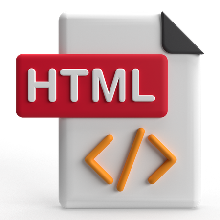 HTML File  3D Icon