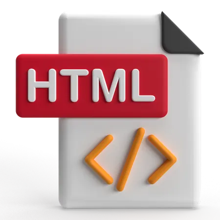 HTML File  3D Icon