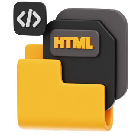 Html File  3D Icon