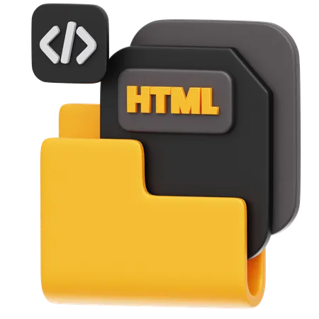 Html File  3D Icon