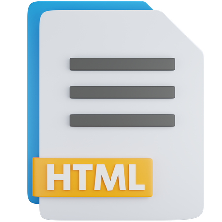 Html File  3D Icon