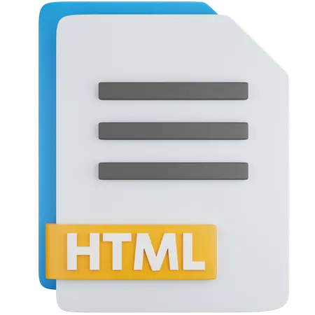 Html File  3D Icon