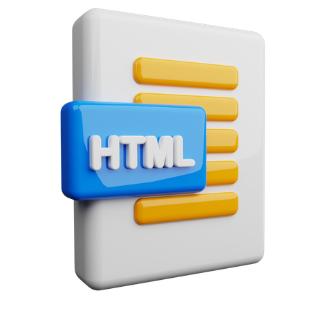 HTML File  3D Icon