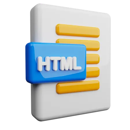HTML File  3D Icon
