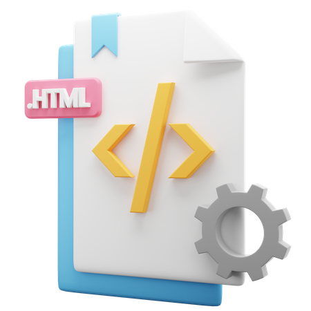 Html File  3D Icon