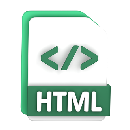 Html File  3D Icon