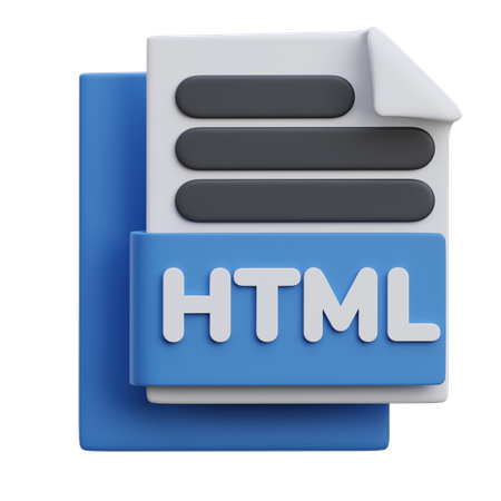 Html File  3D Icon