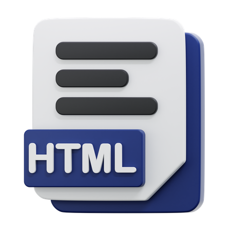 HTML FILE  3D Icon