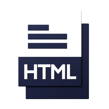 HTML File  3D Icon