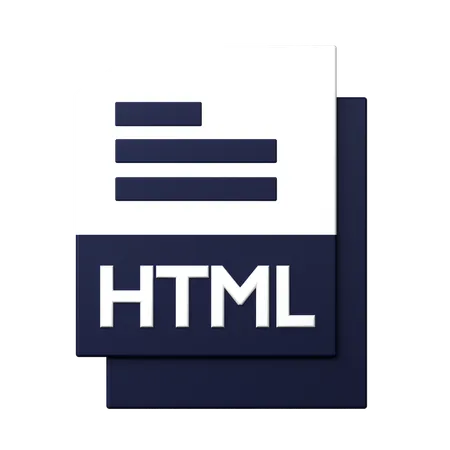 HTML File  3D Icon