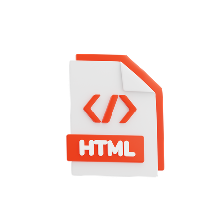 HTML File  3D Icon