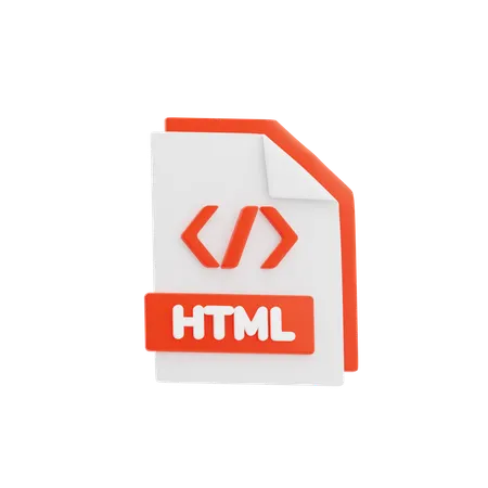 HTML File  3D Icon
