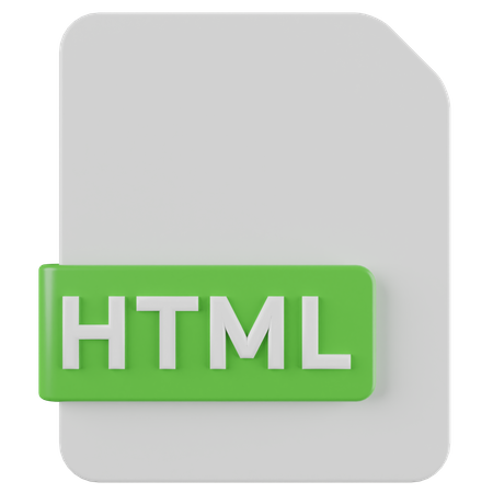 HTML File  3D Icon