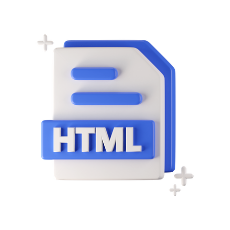 Html File  3D Icon