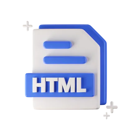 Html File  3D Icon