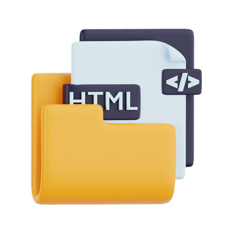 Html File  3D Icon