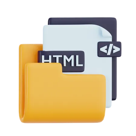 Html File  3D Icon