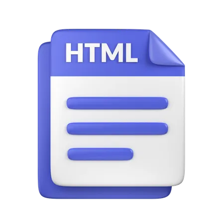 HTML File  3D Icon