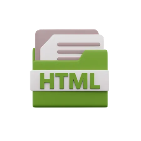 Html File  3D Icon