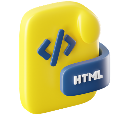 Html File  3D Icon