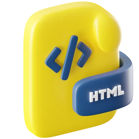 Html File  3D Icon